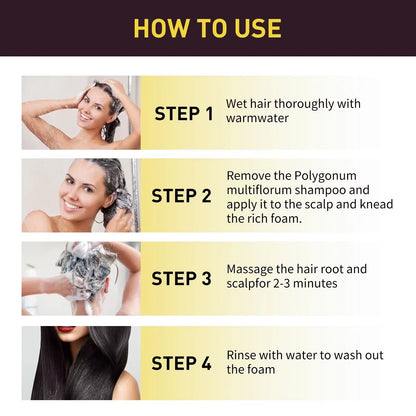 Shampoing Colorant Naturel 3-en-1 aux Herbes - Éclat Jeunesse Instantané™