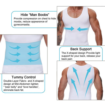 Chemise de Compression Amincissante pour Homme