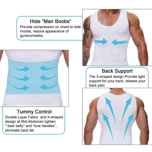 Chemise de Compression Amincissante pour Homme